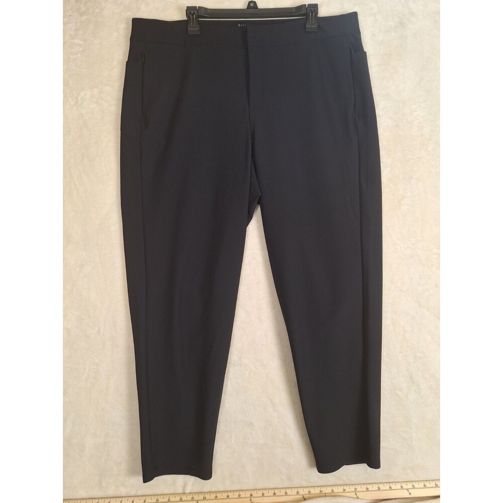 Athleta "Stellar Skinny Trouser" Pants Women's 20 Black Stretch Nylon Blend